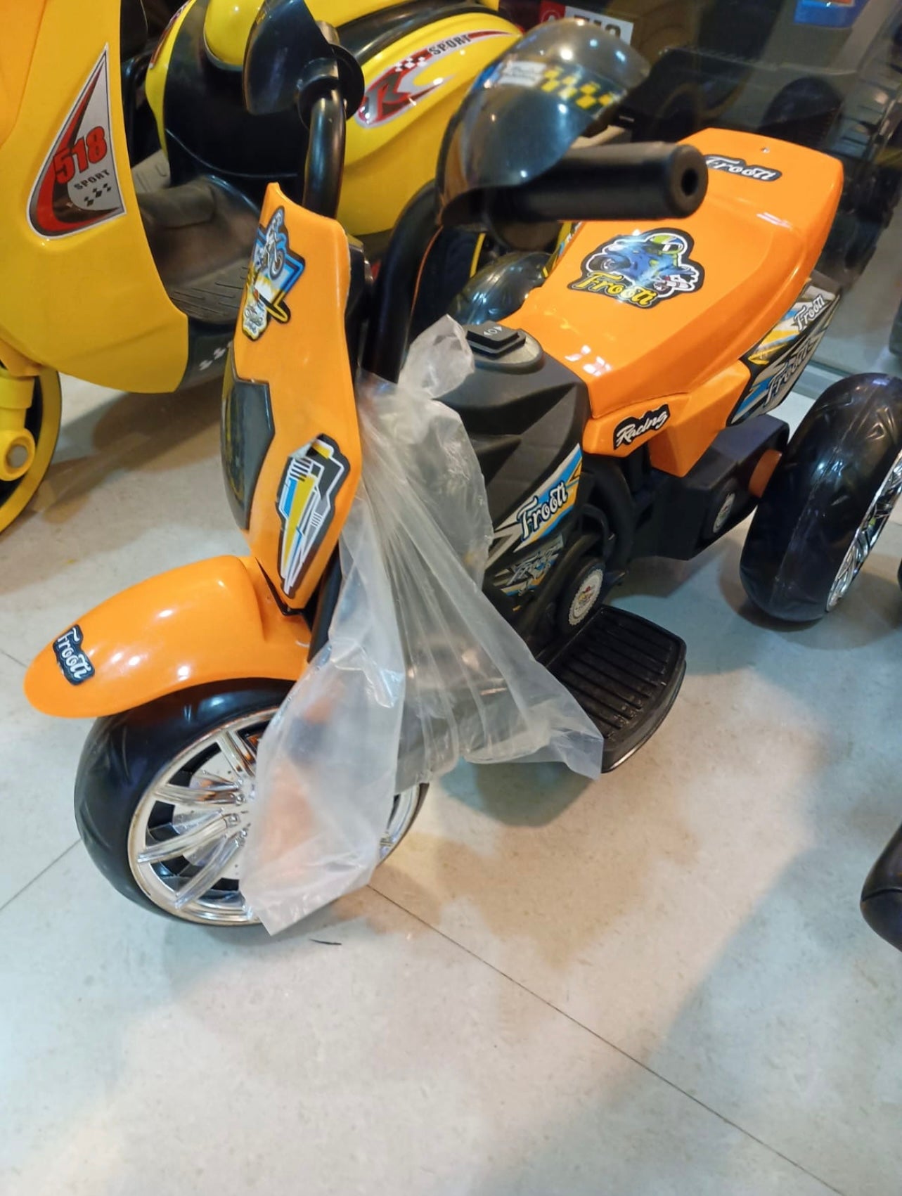 FROOTI BIKE Bike Battery Operated Ride On (Yellow)